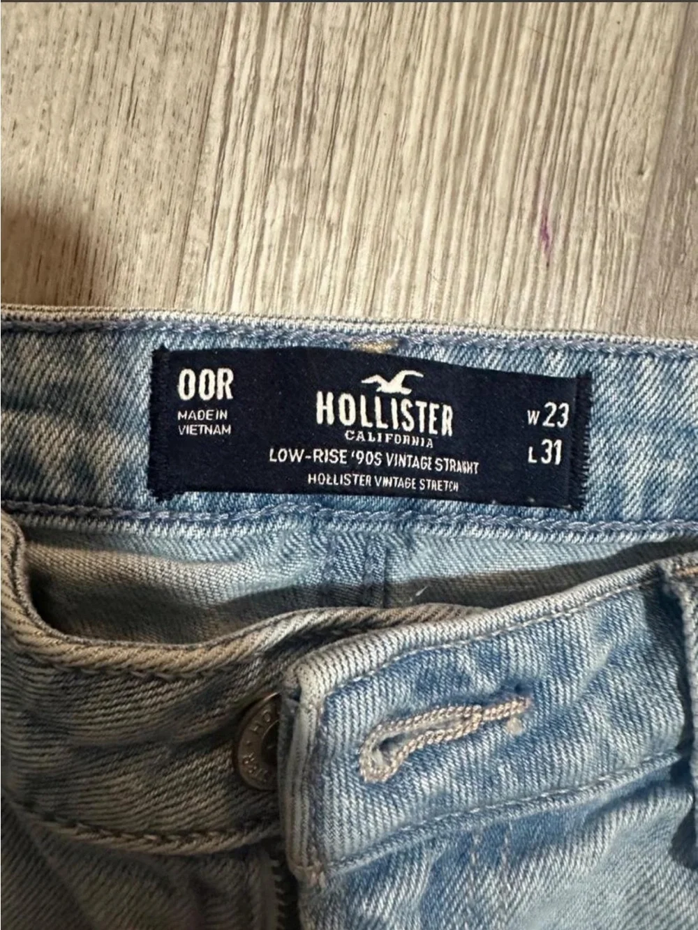 Hollister Light Blue Distressed Boyfriend Jeans
